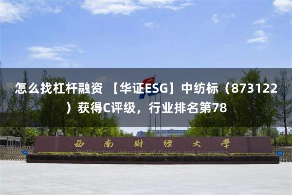 怎么找杠杆融资 【华证ESG】中纺标（873122）获得C评级，行业排名第78