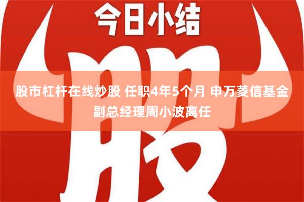 股市杠杆在线炒股 任职4年5个月 申万菱信基金副总经理周小波离任