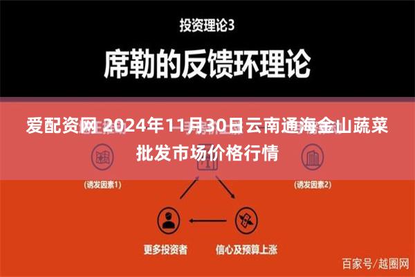 爱配资网 2024年11月30日云南通海金山蔬菜批发市场价格行情